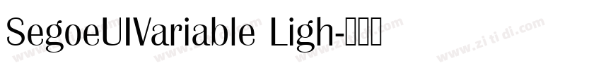 SegoeUIVariable Ligh字体转换